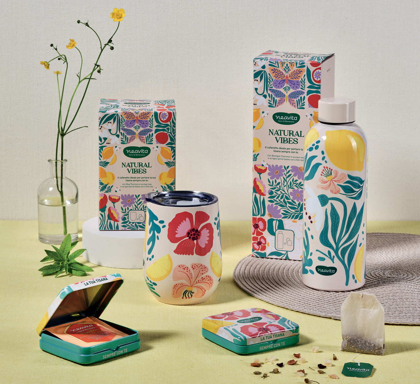 Neavita - Thermos 500 ml con Scrigno Porta Tisane