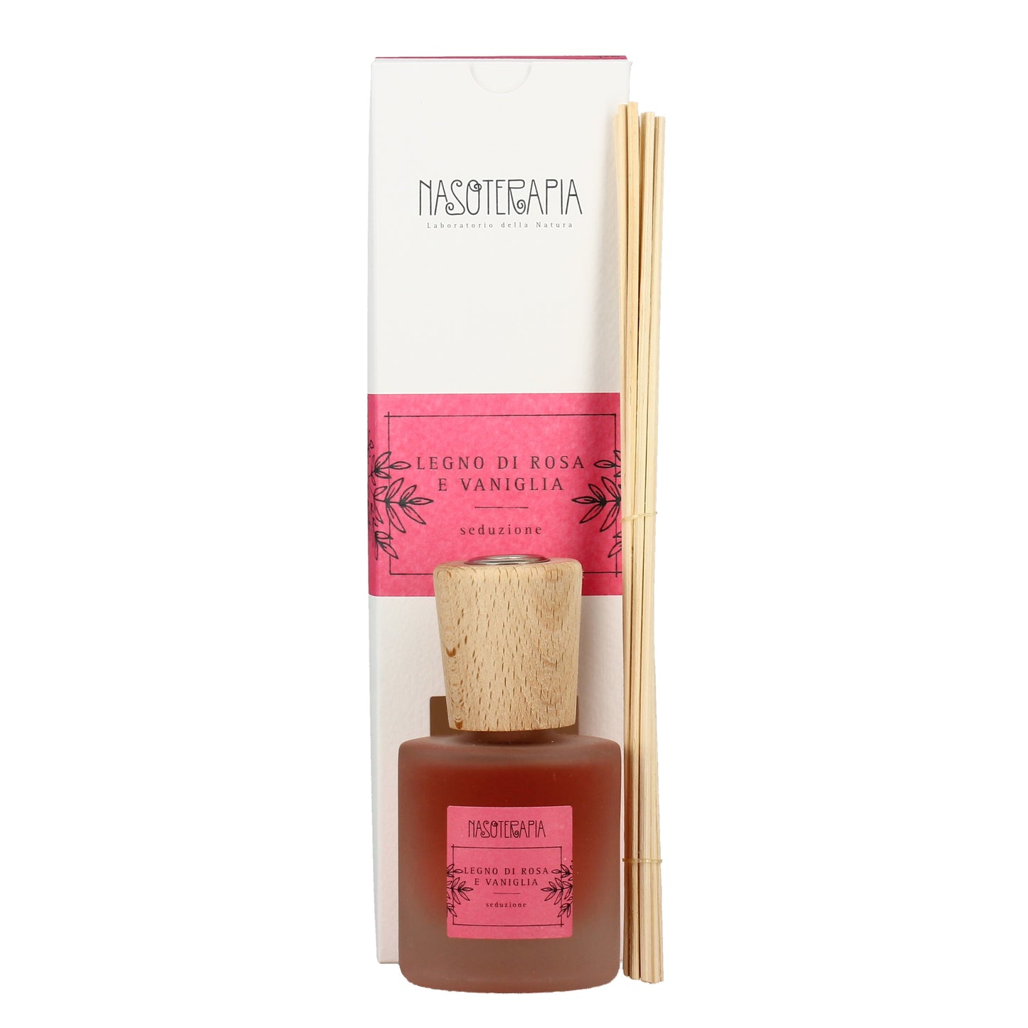 Diffusore Ambiente con Bastoncini - Legno di Rosa e Vaniglia 100 ml