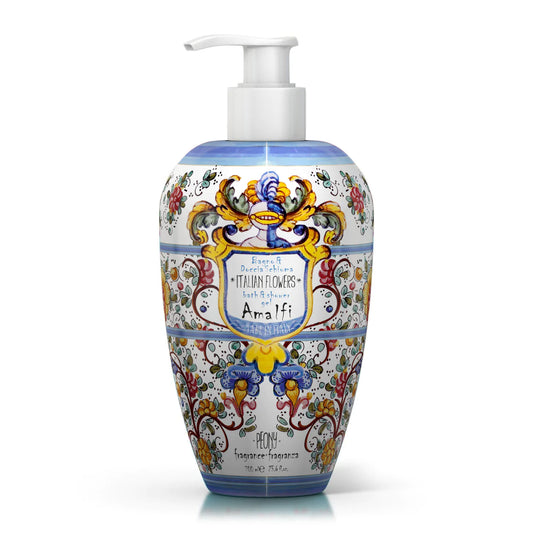 LINEA AMALFI BAGNO DOCCIASCHIUMA DELICATO DA 700 ML FICO NERO E ROSA BIANCA