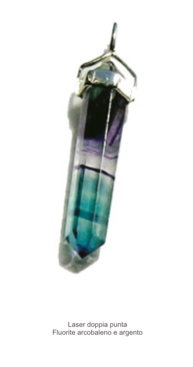 Pendente biterminato Fluorite