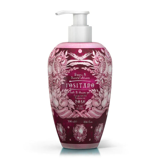 LINEA POSITANO BAGNO DOCCIASCHIUMA DELICATO DA 700 ML ROSA DAMASCENA